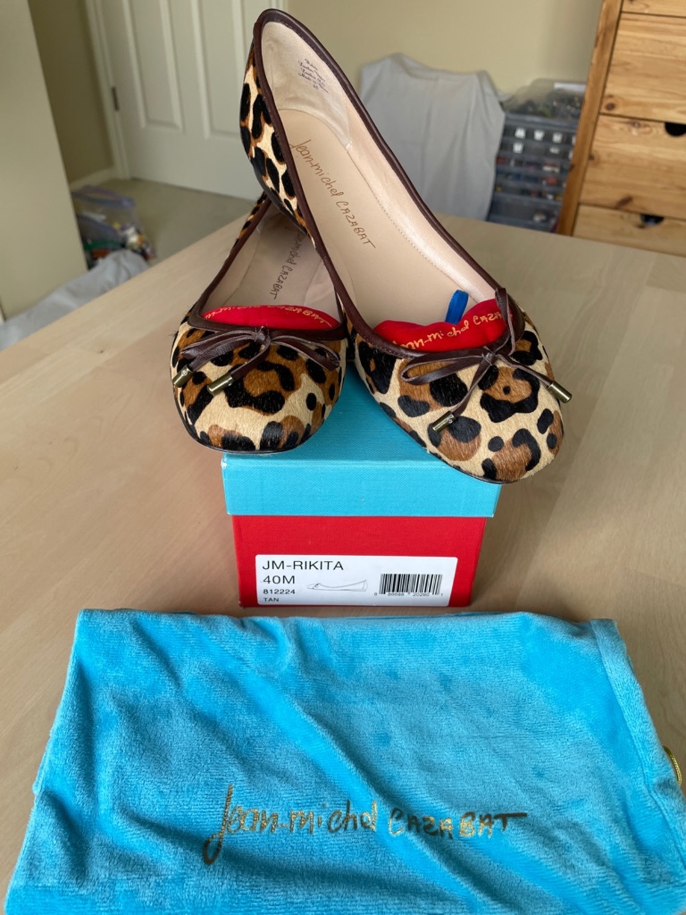 Jean-Michel Cazabat Leopard Print Ballet Flats - Brown